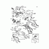 Схема узла: Облицовочные элементы для Kawasaki ZX636 Ninja ZX-6R ABS KRT Edition