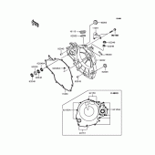 Схема вузла: Right engine cover для Kawasaki VN250 Eliminator 250V