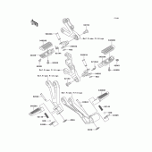 Схема узла: Подножки для Kawasaki ZX600 Ninja ZX-6