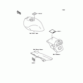 Схема узла: Информационные наклейки для Kawasaki ZR250 Balius
