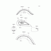 Схема вузла: Decals(gray/white)(vn1500-e2) для Kawasaki VN1500 Vulcan 1500 Classic
