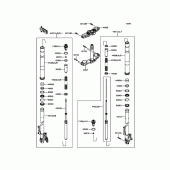 Схема вузла: Вилка передньої осі для Kawasaki ZR800 Z800 ABS