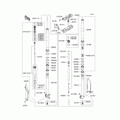 Схема узла: Передняя вилка(1/2) для Kawasaki KX250/ KX252 KX250F