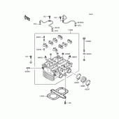 Схема вузла: Головка циліндра для Kawasaki KLE400