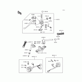 Схема узла: Руль & Пульт управления рулевой для Kawasaki ZX600 Ninja ZX-6