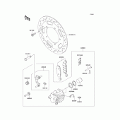 Схема вузла: Переднє гальмо для Kawasaki VN900 Vulcan 900 Custom