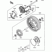 Схема узла: Ступица заднего колеса для Kawasaki VN750 VN750 Twin