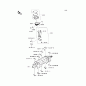 Схема вузла: Колінвал/поршень для Kawasaki ZX600 Ninja ZX-6R