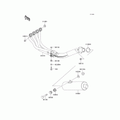 Схема узла: Выхлопная система (s) для Kawasaki ZX600 Ninja ZX-6R