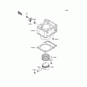 Схема вузла: Циліндр & Поршень для Kawasaki KLX250 KLX250ES