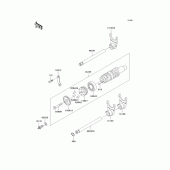 Схема вузла: Gear change drum/shift fork(s) для Kawasaki KZ1000 Police