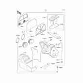 Схема вузла: Повітряний фільтр Kawasaki EX250 ZZR250