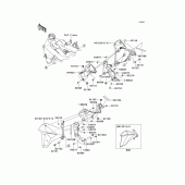 Схема узла: Нижний обтекатель для Kawasaki ZR800 Z800