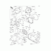 Схема узла: Left engine cover(s) для Kawasaki VN1600 Vulcan 1600 Classic