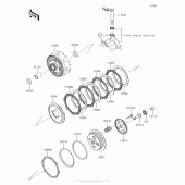 Схема вузла: Зчеплення для Kawasaki KLX140 KLX140G