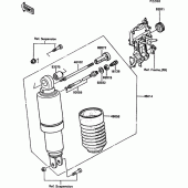 Схема узла: Амортизатор задний для Kawasaki ZX900 GPZ900R