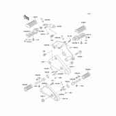 Схема узла: Подножки для Kawasaki EN500 Vulcan 500