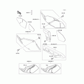 Схема вузла: Side covers/chain cover(klx250-e1/e2) для Kawasaki KLX250 KLX250SR