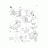 Схема узла: Задний фонарь (Стоп-сигнал) для Kawasaki VN1600 Vulcan 1600 Nomad