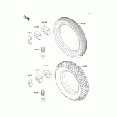 Схема узла: Шины для Kawasaki EL250 Eliminator 250