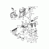 Схема вузла: Вихлопна система для Kawasaki ZR800 Z800 ABS