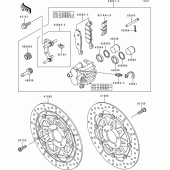 Схема вузла: Переднє гальмо для Kawasaki ZR750 ZR-7