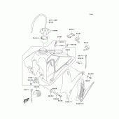 Схема вузла: Паливний бак для Kawasaki KLX125 KLX125