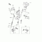 Схема вузла: Кермо & Пульт управління рульовим для Kawasaki ZG1200 Voyager XII
