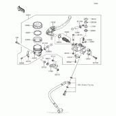Схема узла: Передний тормозной цилиндр для Kawasaki ZX636 Ninja ZX-6R ABS KRT Edition