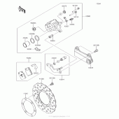 Схема вузла: Заднє гальмо для Kawasaki KLX140 KLX140G
