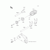 Схема вузла: Копірний вал & Вилки для Kawasaki KLX250 D-Tracker X