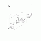 Схема узла: Коленчатый вал для Kawasaki KX250/ KX252 KX250F