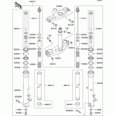 Схема узла: Вилка передней оси для Kawasaki ZX1100 ZZ-R1100