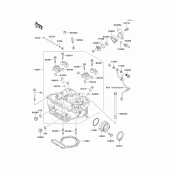 Схема вузла: Головка циліндра для Kawasaki KL650 KLR650
