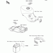 Схема вузла: Інформаційні наклейки для Kawasaki ZX1100 ZZ-R1100