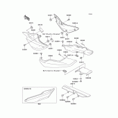 Схема вузла: Кришка бічна/захист ланцюга для Kawasaki ER500 ER-5