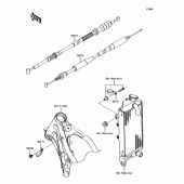 Схема вузла: Кабелі для Kawasaki KX100