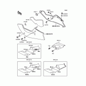 Схема вузла: Бічна кришка, кожух ланцюга для Kawasaki ZX400 ZXR400R