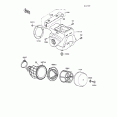 Схема узла: Воздушный фильтр для Kawasaki KX100