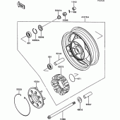 Схема вузла: Rear hub(zg1000-a7) для Kawasaki ZG1000 1000GTR