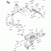 Схема узла: Крепление двигателя для Kawasaki ZR750 Z750R