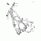 Схема вузла: Рульова колонка для Kawasaki KX85 KX85-II