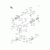 Схема вузла: Підніжки для Kawasaki EN500 Vulcan 500 LTD