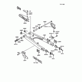 Схема вузла: Задній важіль (Маятник) для Kawasaki KMX125