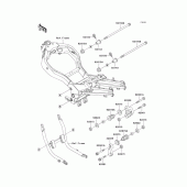 Схема узла: Крепление двигателя для Kawasaki ZX1100 Ninja ZX-11
