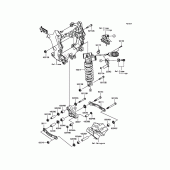 Схема узла: Подвеска/задний амортизатор для Kawasaki ZX1400 ZZR1400 ABS