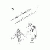 Схема вузла: Троси для Kawasaki KX100