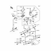 Схема вузла: Передній гальмівний циліндр Kawasaki ZR1200 ZRX1200R