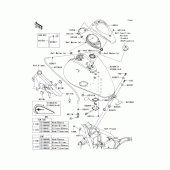 Схема вузла: Fuel tank(1/3)(d6f/d7f) для Kawasaki VN900 Vulcan 900 Classic LT