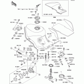 Схема узла: Топливный бак(1/2) для Kawasaki ZX1100 ZZ-R1100